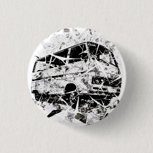 Urban Street Art Abstract Shattered Vintage Van 3 Cm Round Badge