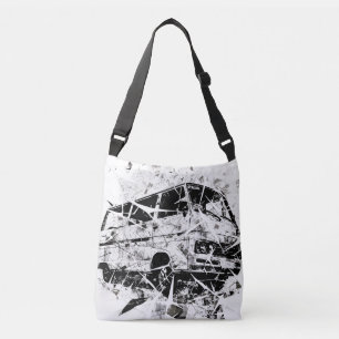 Urban Street Art Abstract Shattered Vintage Van Crossbody Bag