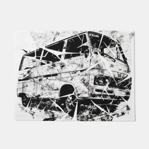 Urban Street Art Abstract Shattered Vintage Van Doormat