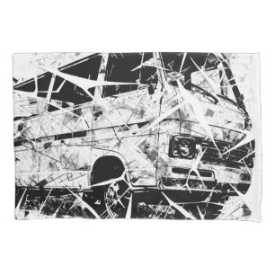Urban Street Art Abstract Shattered Vintage Van Pillowcase