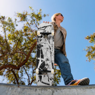 Urban Street Art Abstract Shattered Vintage Van Skateboard