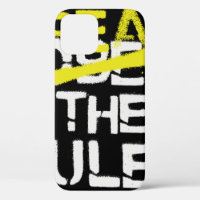 Urban street art break the rules stencil graffiti