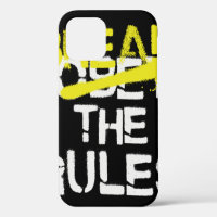 Urban street art break the rules stencil graffiti