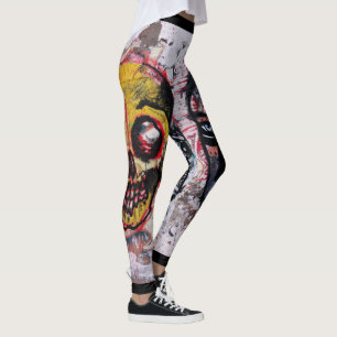 Urban Street Art Design Life and Death Leggings