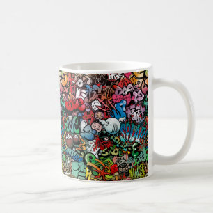 Urban street art Graffiti characters pattern Coffee Mug