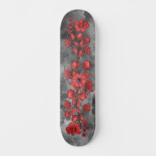 Urban Street Art Inspired Girly Floral Skate Deck