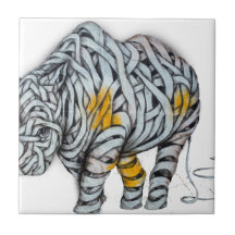 Urban Street Art: Ribbon Rhinoceros