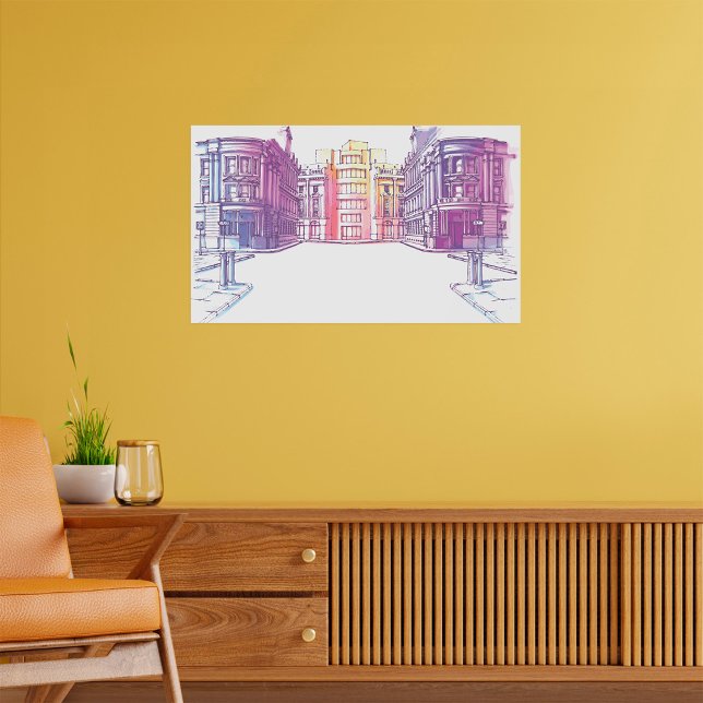 Urban Street Illustration Poster (Creator Uploaded)