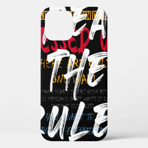 Urban street style Break the rules slogan print wi iPhone 12 Case