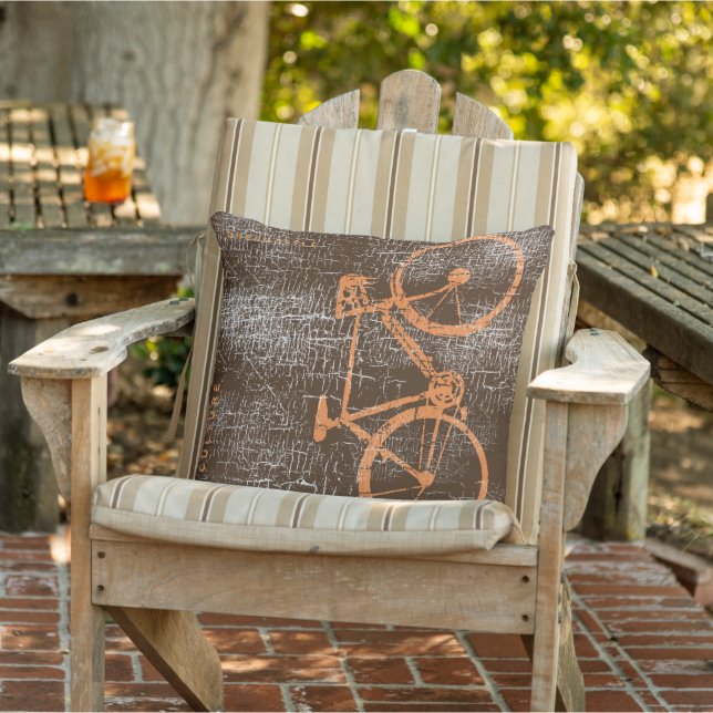 urban-style Bicycle / Bike on distressed brown Outdoor Cushion (Chair)