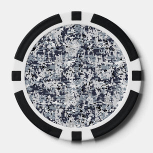 Urban Style Digital Camouflage Decor Poker Chips