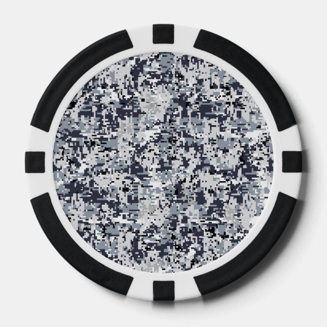 Urban Style Digital Camouflage Decor Poker Chips (Front)