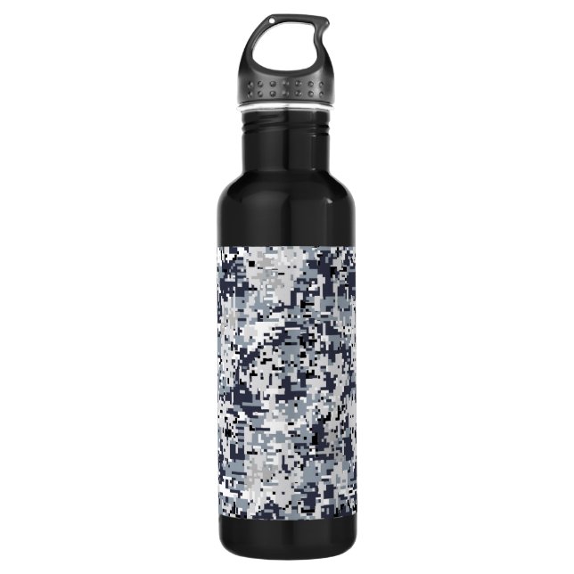 Urban Style Grey Digital Camouflage 710 Ml Water Bottle (Front)
