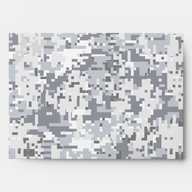 Urban Style Grey Digital Camouflage Envelope (Front)