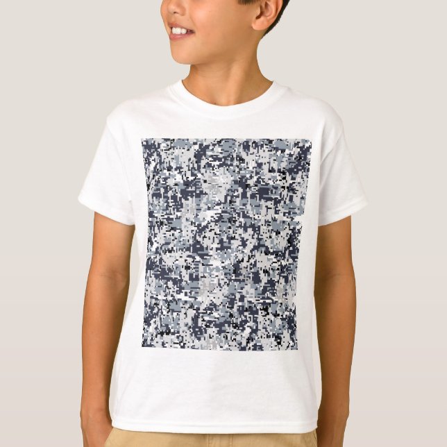 Urban Style Grey Digital Camouflage T-Shirt (Front)
