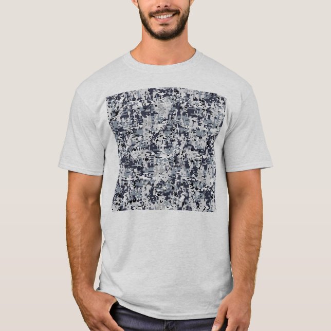 Urban Style Grey Digital Camouflage T-Shirt (Front)