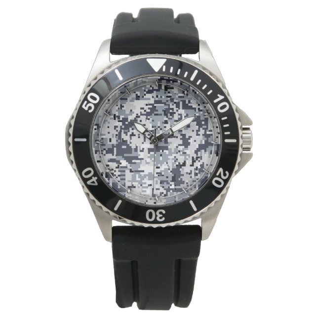 Urban Style Grey Digital Camouflage Watch (Front)