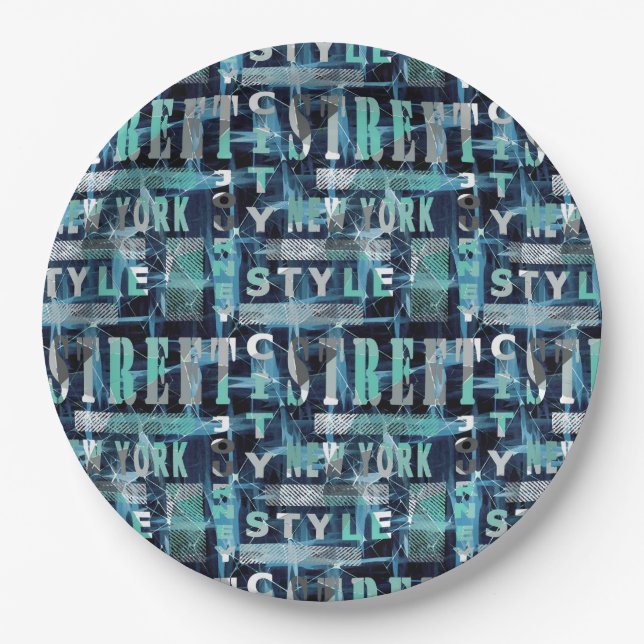 Urban, style . paper plate (Front)