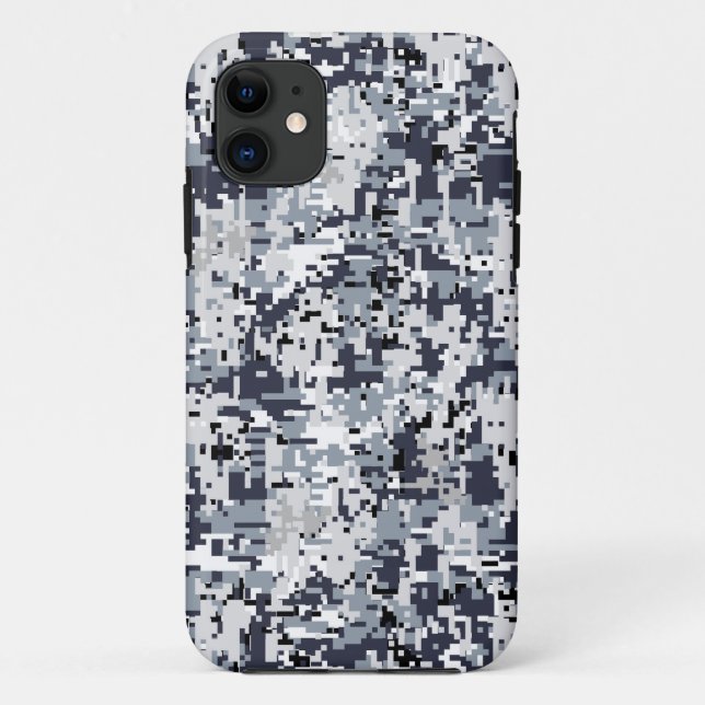 Urban Style Silver Digital Camouflage Decor Case-Mate iPhone Case (Back)