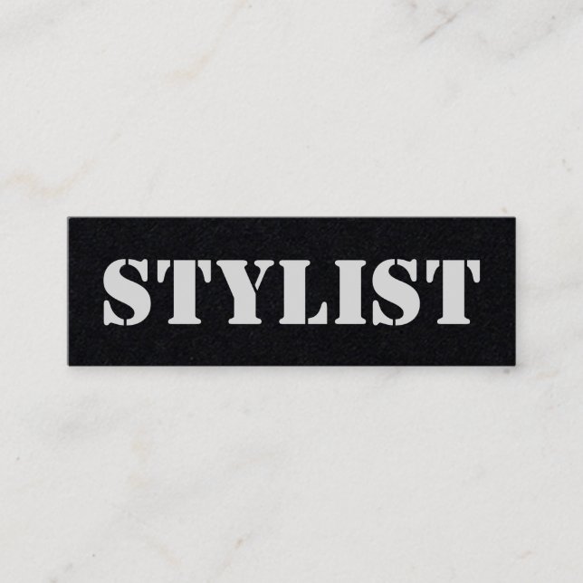 Urban Stylist Dark Mini Business Card (Front)