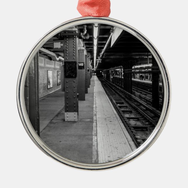 Urban Subway photo Metal Tree Decoration (Front)