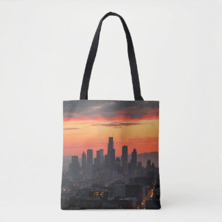Urban Sunset Skyline All - Over - Print Tote Bag