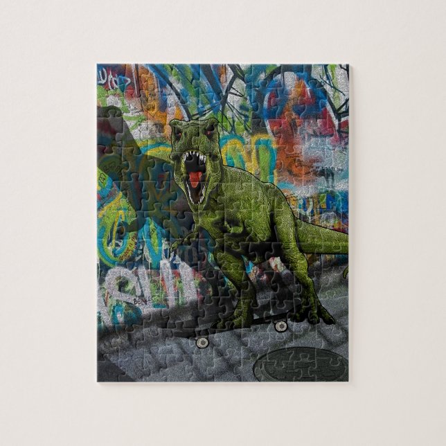Urban T-Rex Jigsaw Puzzle (Vertical)