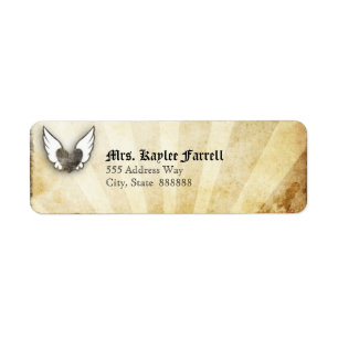 Urban Tattoo Winged Heart Mailer Address Labels