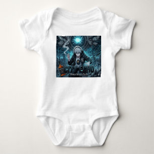 Urban Tech Hero Anime Boy Art - City Echo Edition Baby Bodysuit