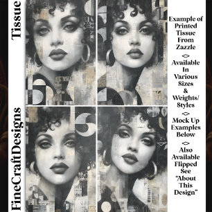 Urban Texture Modern Portraits DM4L Decoupage Tissue Paper