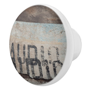 Urban-themed loft style audiophile music lover ceramic knob