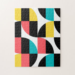 Urban, trendy, colorful, modern graphic pattern jigsaw puzzle