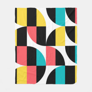 Urban, trendy, colourful, modern graphic pattern fleece blanket