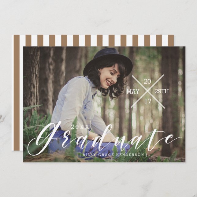 Urban Typography | Graduate Photo Announcement (Front/Back)