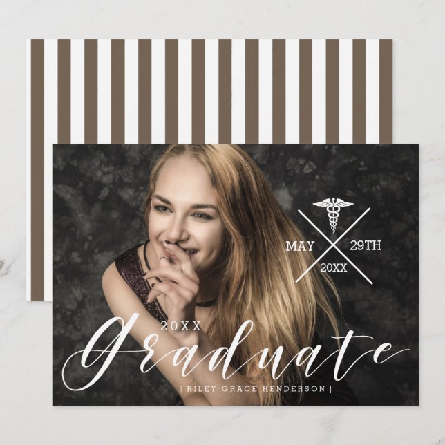 Urban Typography | Nursing Graduate Announcement (Front/Back)