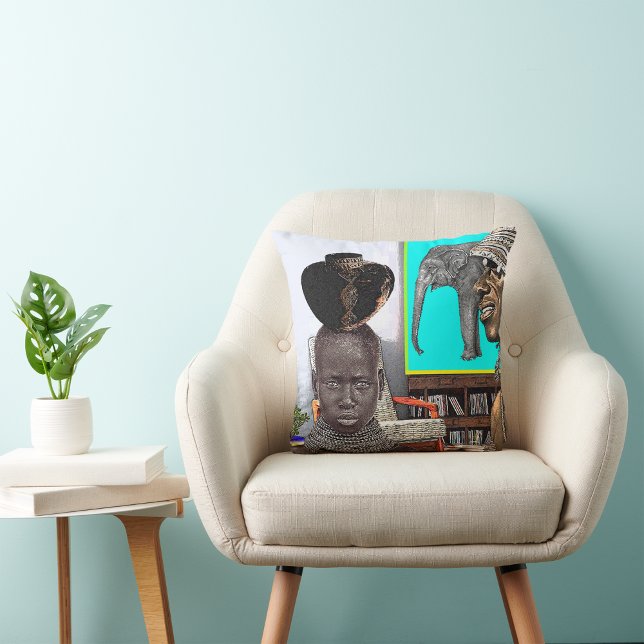 Urban Ubuntu: Abstract African Heritage Cushion (Creator Uploaded)