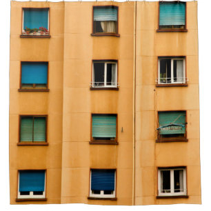 Urban view of the city of Bilbaoapartment,architec Shower Curtain