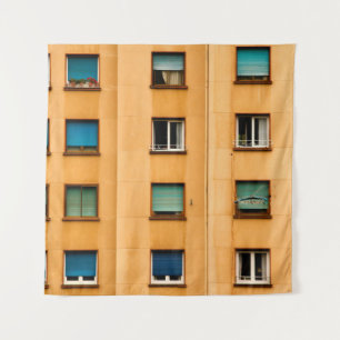 Urban view of the city of Bilbaoapartment,architec Tapestry