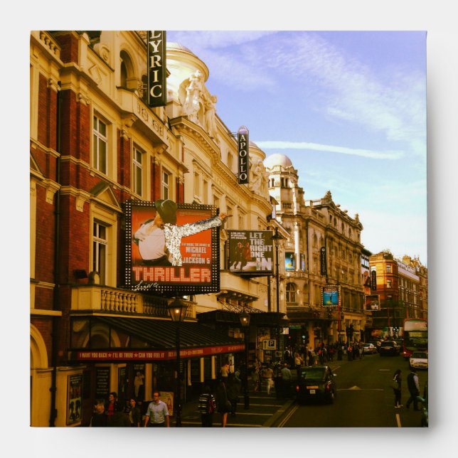 Urban Vintage Downtown Cityscape          Envelope (Front)