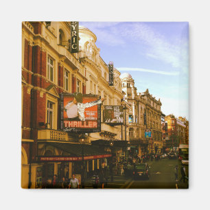 Urban Vintage Downtown Cityscape       Magnet