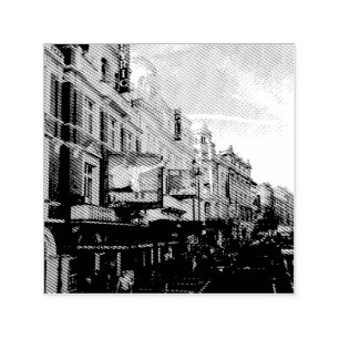Urban Vintage Downtown Cityscape Self-inking Stamp