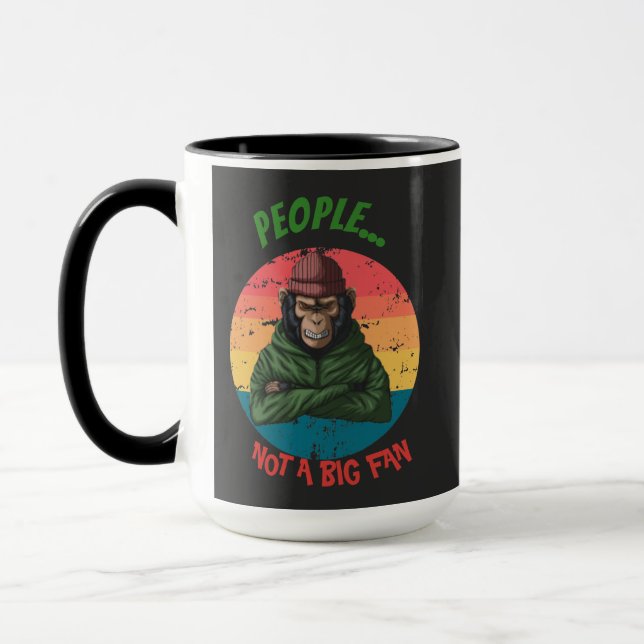Urban Warrior Green Angry Monkey Mug (Left)