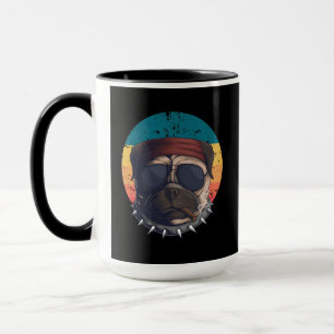 Urban Warrior Sunset Pug Mug