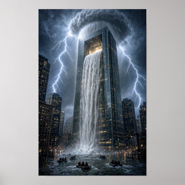 Urban Waterfall Poster (Front)