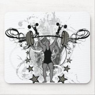 Urban Weightlifter Illustration Mouse Mat
