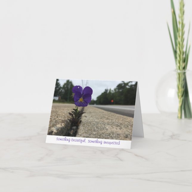 urban wildflower thank you note card (Front)