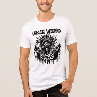 Urban Wizard Graphic Tee. Street Art Magic T-Shirt Tri-Blend Shirt