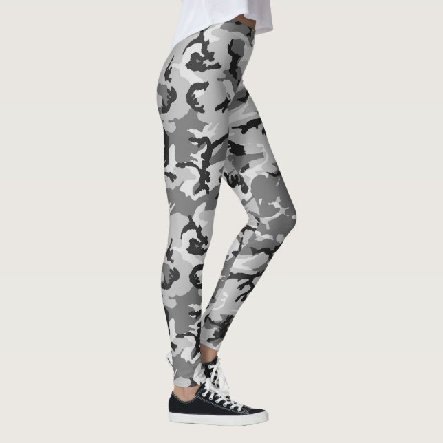 Urban Woodland Camouflage Military Pattern Leggings (Right)