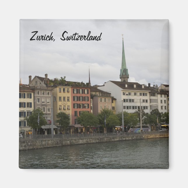 Urban Zurich Switzerland City View Photo Magnet (Front)