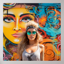 Urbaner Chic – mit Graffiti-Kunst und Model